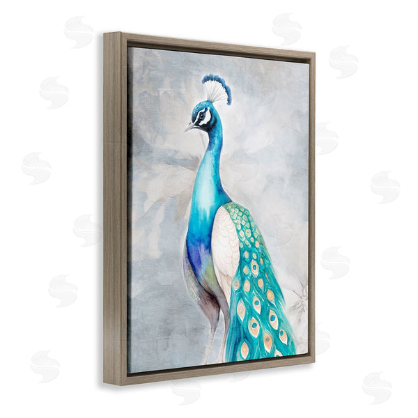 Stupell Industries Kim Allen | Elegant Blue Peacock Wall Art