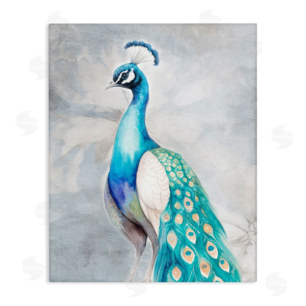stupell industries Kim Allen | Elegant Blue Peacock Wall Art