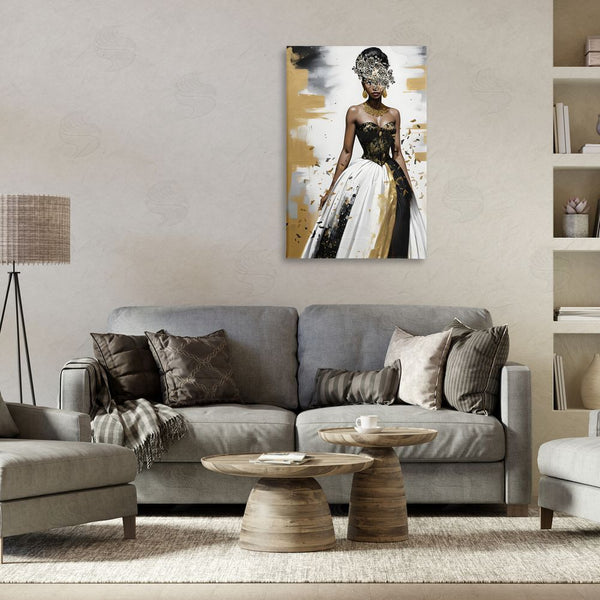 Stupell Industries Kim Allen | Elegant Woman Beautiful Gown Wall Art