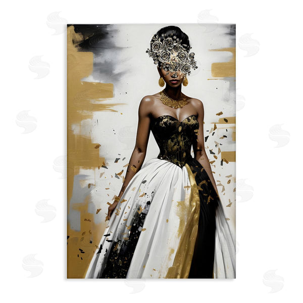 stupell industries Kim Allen | Elegant Woman Beautiful Gown Wall Art