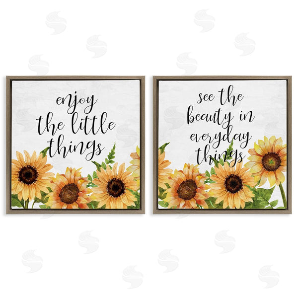 Stupell Industries Kim Allen | Enjoy Motivational Sunflowers