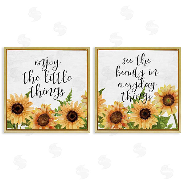 Stupell Industries Kim Allen | Enjoy Motivational Sunflowers