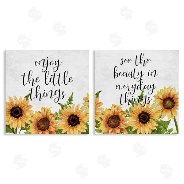 stupell industries Kim Allen | Enjoy Motivational Sunflowers