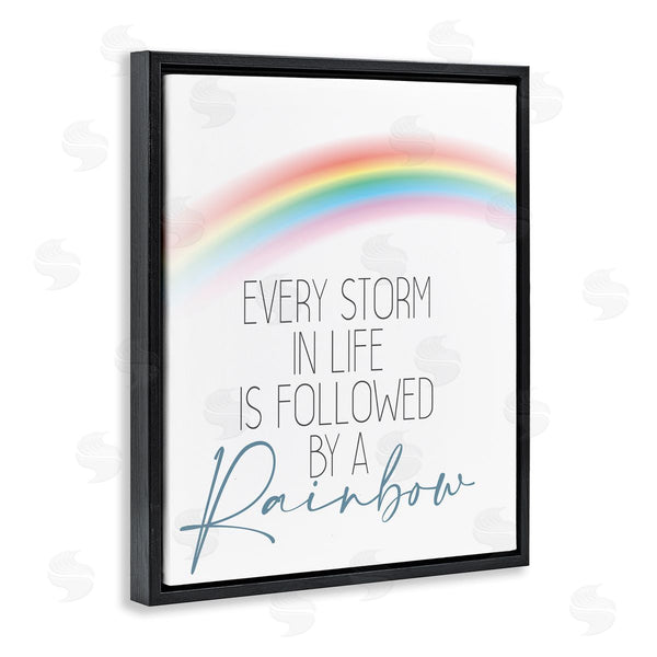 Stupell Industries Kim Allen | Every Storm Followed By Rainbow Sentiment Motivational Text Wall Art