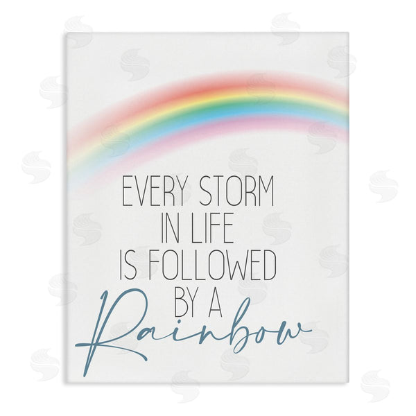 stupell industries Kim Allen | Every Storm Followed by Rainbow Sentiment Motivational Text Wall Art