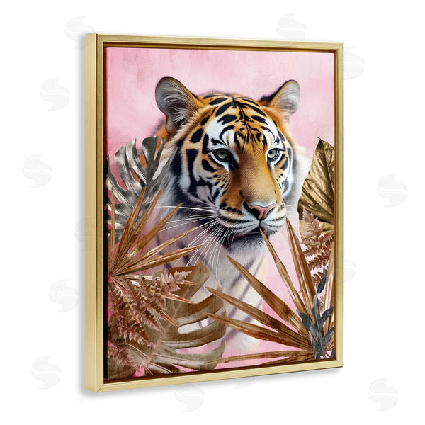 Stupell Industries Kim Allen | Exotic Tiger With Gold Leaves
