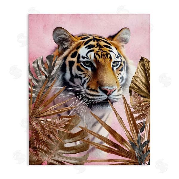 stupell industries Kim Allen | Exotic Tiger with Gold Leaves
