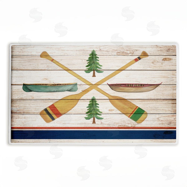 stupell industries Kim Allen | Exploring Rustic Canoe Paddles Plush Bath Mat
