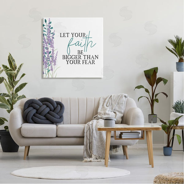 Stupell Industries Kim Allen | Faith Bigger Than Your Fear Lavender Wall Art