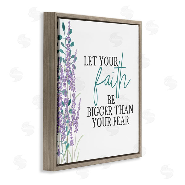 Stupell Industries Kim Allen | Faith Bigger Than Your Fear Lavender Wall Art