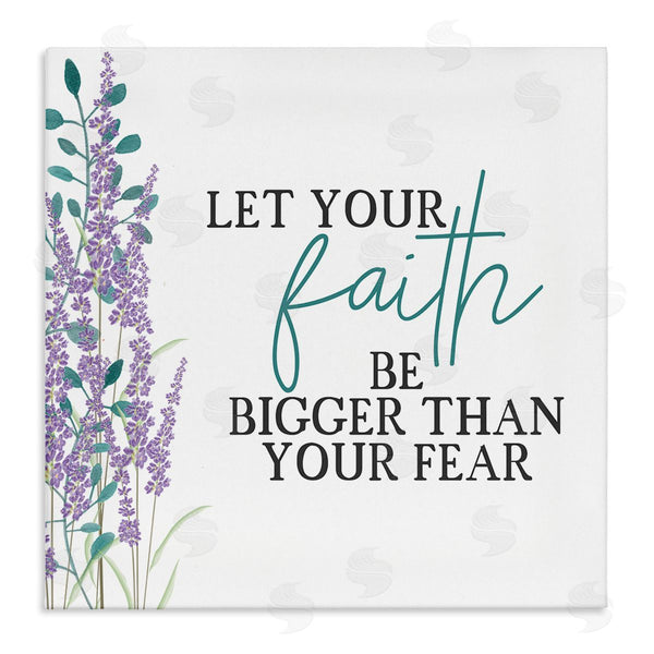 stupell industries Kim Allen | Faith Bigger Than Your Fear Lavender Wall Art