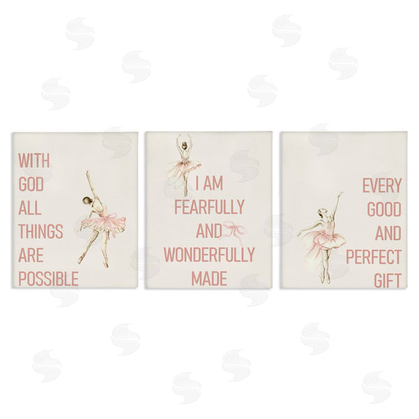 stupell industries Kim Allen | Faith Sentiments with Ballerinas Wall Art