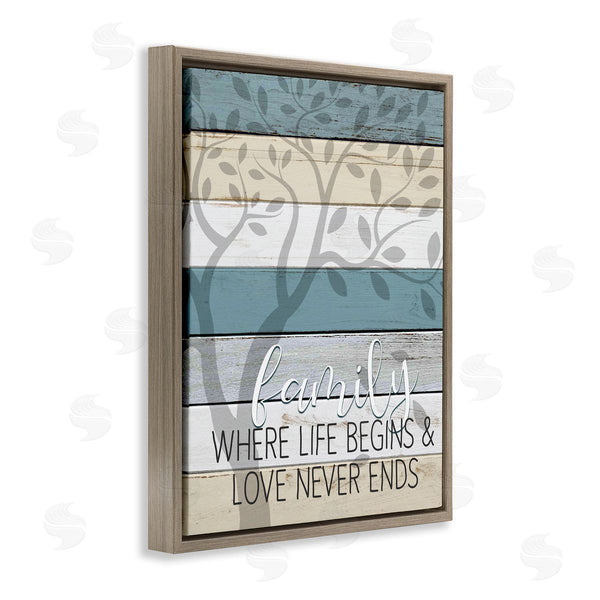 Stupell Industries Kim Allen | Family Begin And End Quote