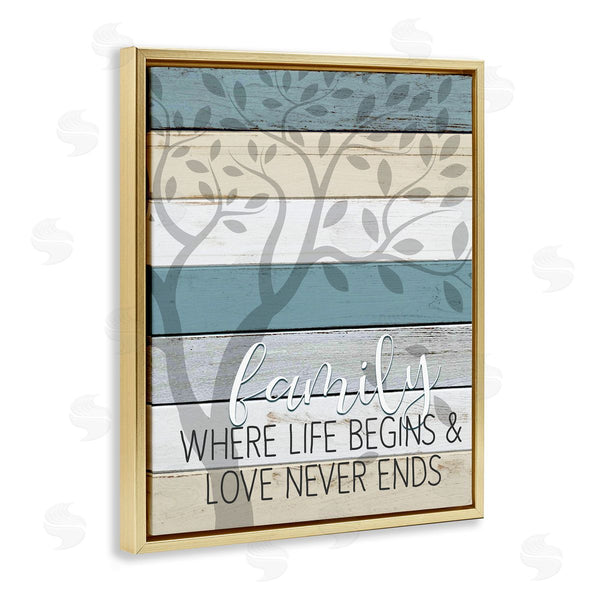 Stupell Industries Kim Allen | Family Begin And End Quote