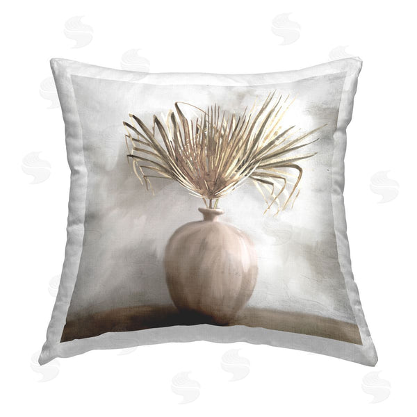 stupell industries Kim Allen | Fan Palm Still Life Printed Throw Pillow