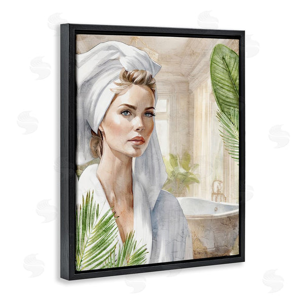 Stupell Industries Kim Allen | Fashionista Bathroom Portrait Wall Art