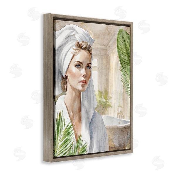 Stupell Industries Kim Allen | Fashionista Bathroom Portrait Wall Art