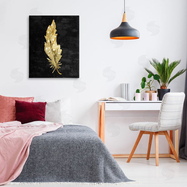 Stupell Industries Kim Allen | Feather On Black Wall Art