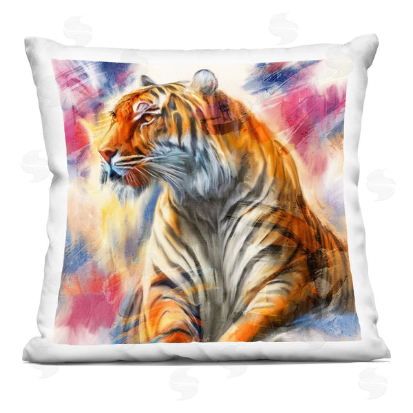 stupell industries Kim Allen | Fierce & Elegant Tiger Printed Throw Pillow
