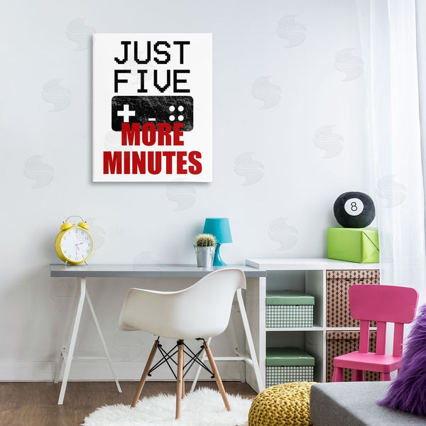 Stupell Industries Kim Allen | Five More Minutes Gamer Wall Art