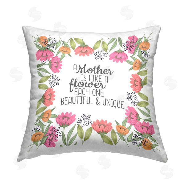 stupell industries Kim Allen | Floral Mother's Day Phrase Printed Throw Pillow