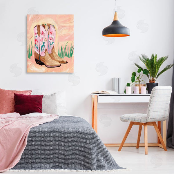 Stupell Industries Kim Allen | Floral Pinks Boots Wall Art