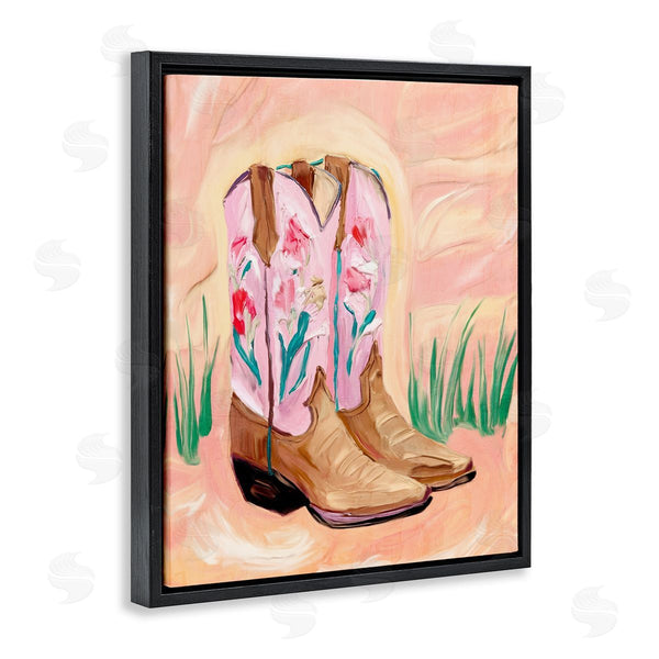 Stupell Industries Kim Allen | Floral Pinks Boots Wall Art