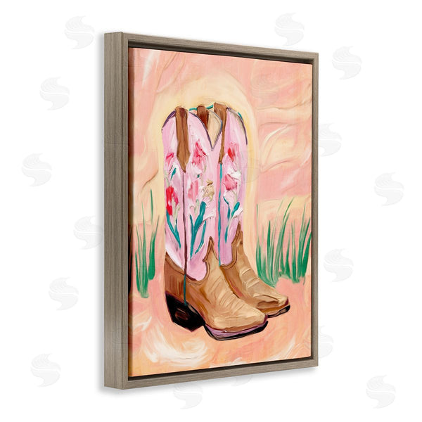 Stupell Industries Kim Allen | Floral Pinks Boots Wall Art