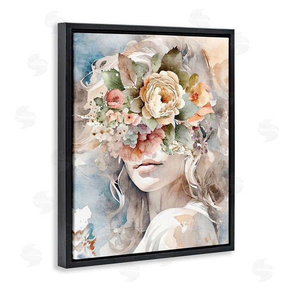 Stupell Industries Kim Allen | Floral Portrait Of Girl
