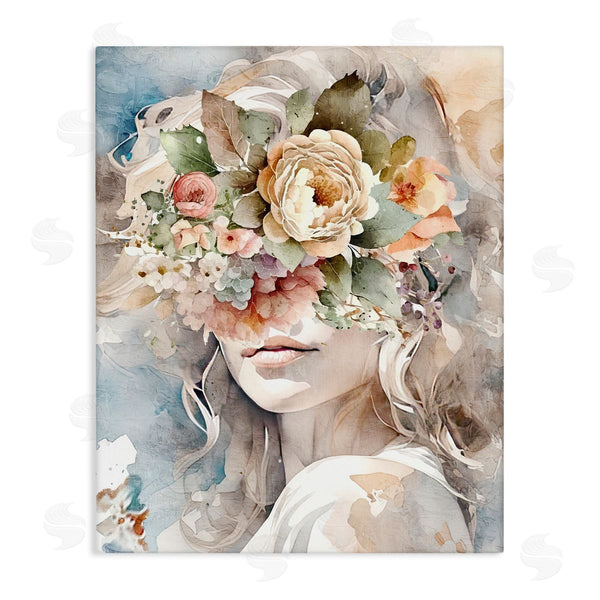 stupell industries Kim Allen | Floral Portrait of Girl