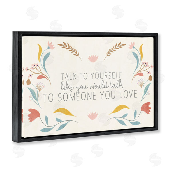 Stupell Industries Kim Allen | Floral Self Love Inspirational Wall Art