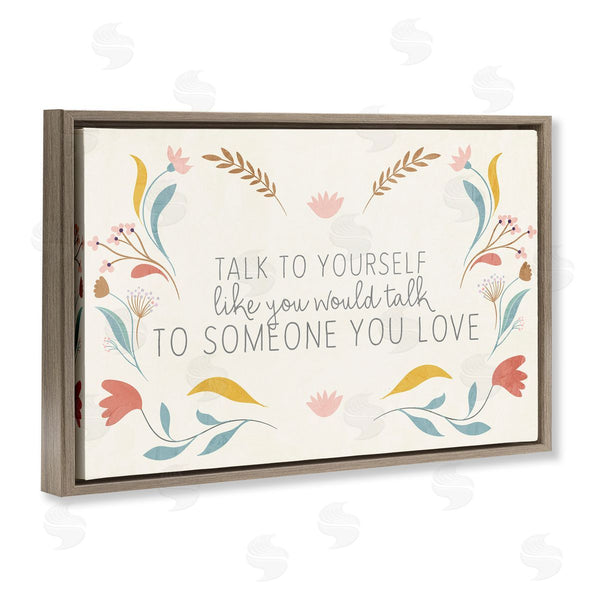 Stupell Industries Kim Allen | Floral Self Love Inspirational Wall Art