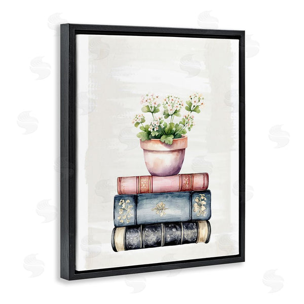 Stupell Industries Kim Allen | Floral Stacks With Vintage Books Wall Art