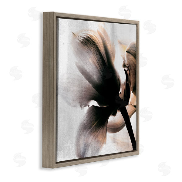 Stupell Industries Kim Allen | Flower Stem Silhouette Petals Distressed Background Wall Art