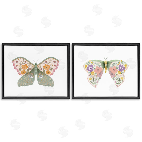 Stupell Industries Kim Allen | Folk Florals Butterflies Wall Art