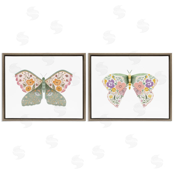 Stupell Industries Kim Allen | Folk Florals Butterflies Wall Art
