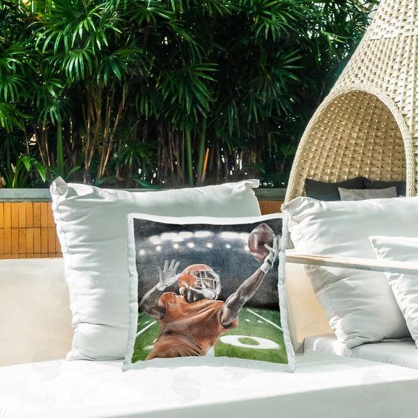 Stupell Industries Kim Allen | Football Catch In Action Printed Throw Pillow