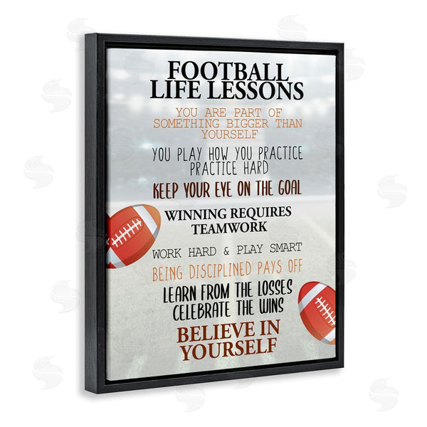 Stupell Industries Kim Allen | Football Life Lessons Wall Art