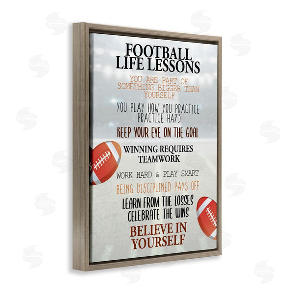 Stupell Industries Kim Allen | Football Life Lessons Wall Art