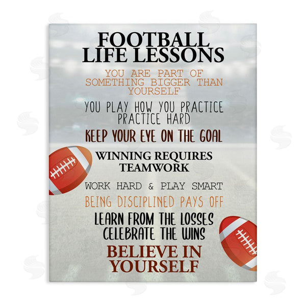stupell industries Kim Allen | Football Life Lessons Wall Art