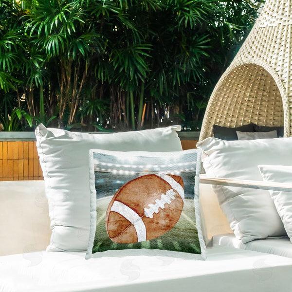 Stupell Industries Kim Allen | Football On Field Printed Throw Pillow