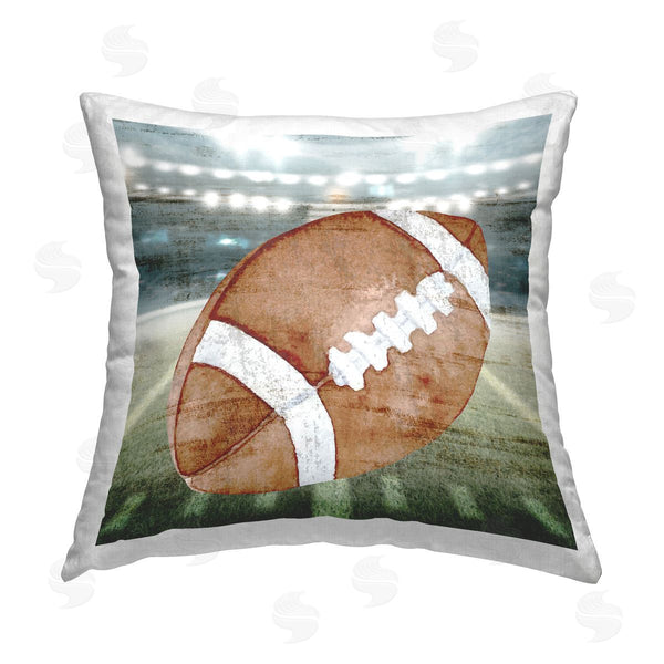 stupell industries Kim Allen | Football On Field Printed Throw Pillow