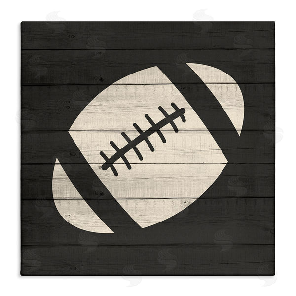 stupell industries Kim Allen | Football Shape Sports Planked Country Pattern Wall Art