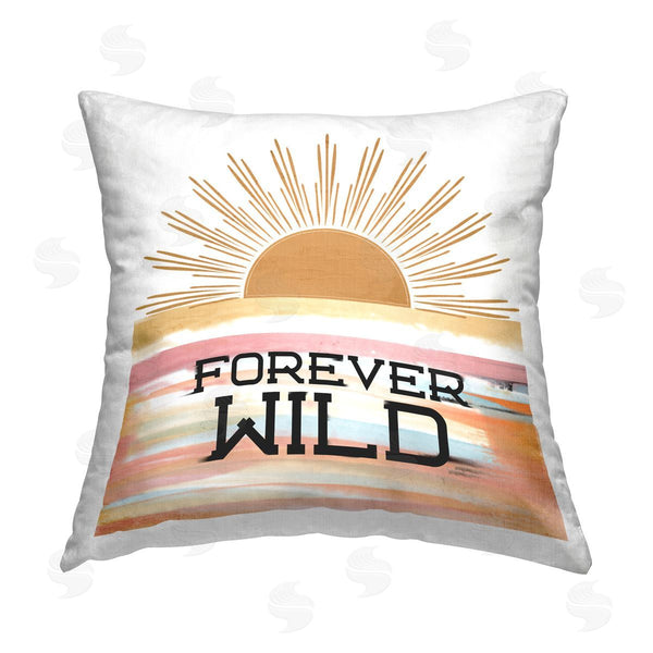 stupell industries Kim Allen | Forever Wild with Sun Printed Throw Pillow