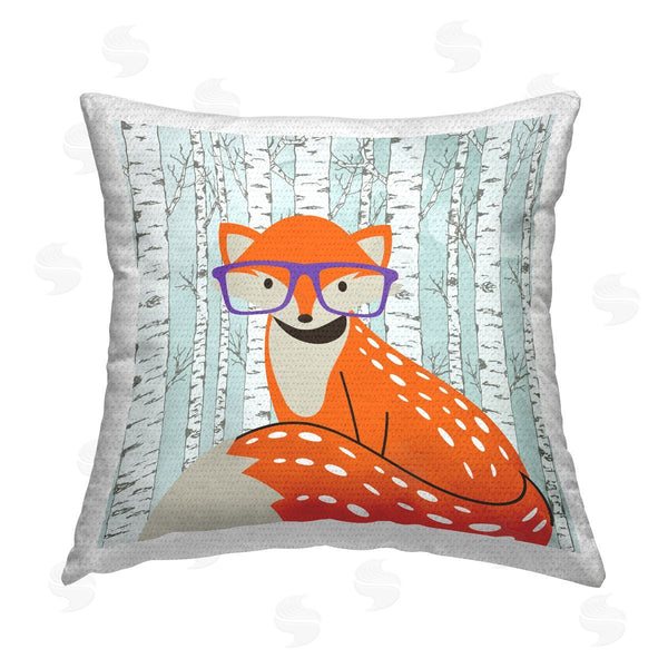 Stupell Industries Kim Allen | Fox & Birch Trees Printed Throw Pillow