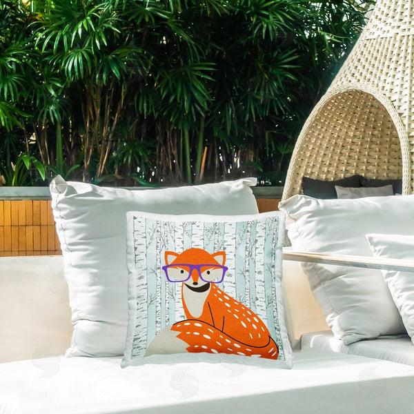 Stupell Industries Kim Allen | Fox & Birch Trees Printed Throw Pillow