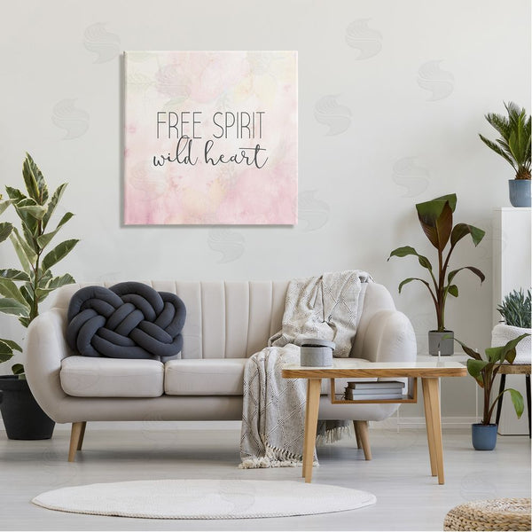 Stupell Industries Kim Allen | Free Spirit Wild Heart Inspirational Pastel Watercolor Wall Art