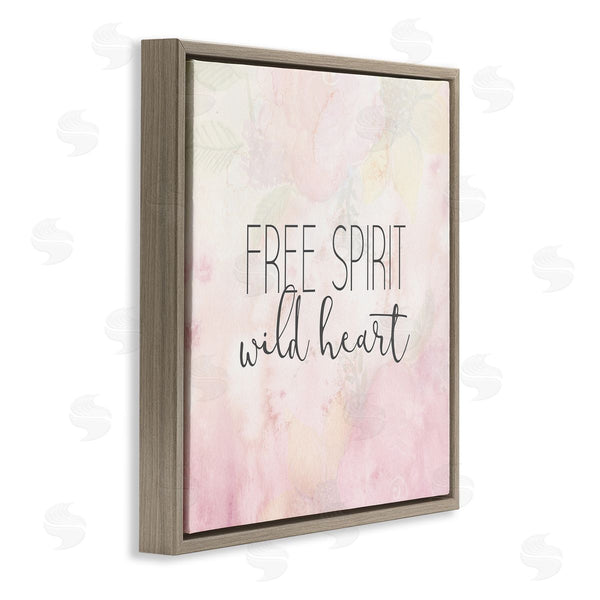 Stupell Industries Kim Allen | Free Spirit Wild Heart Inspirational Pastel Watercolor Wall Art