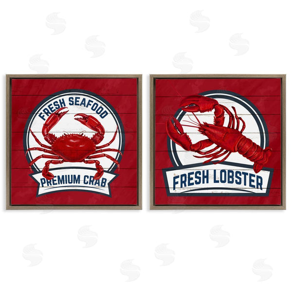 Stupell Industries Kim Allen | Fresh Crab & Lobster Wall Art