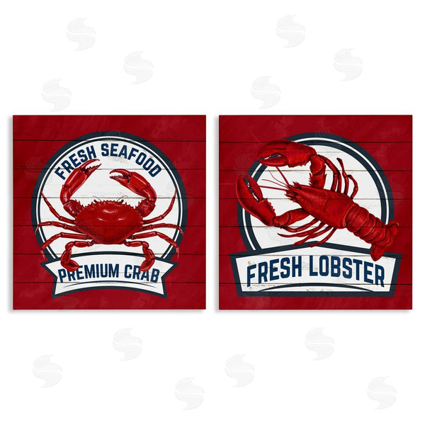 stupell industries Kim Allen | Fresh Crab & Lobster Wall Art